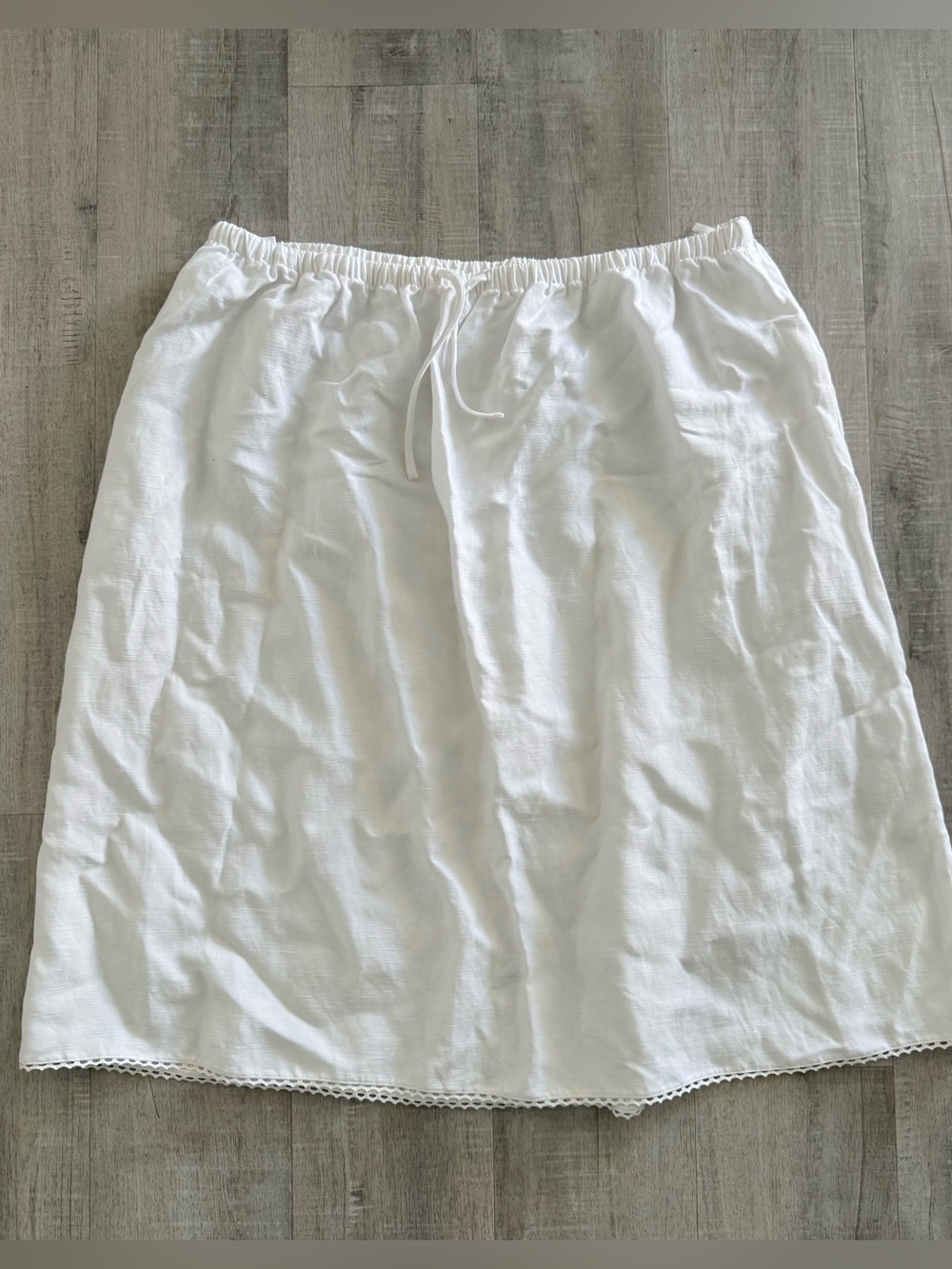 Aritzia Wilfred White Linen A-Line Midi Skirt, women’s large